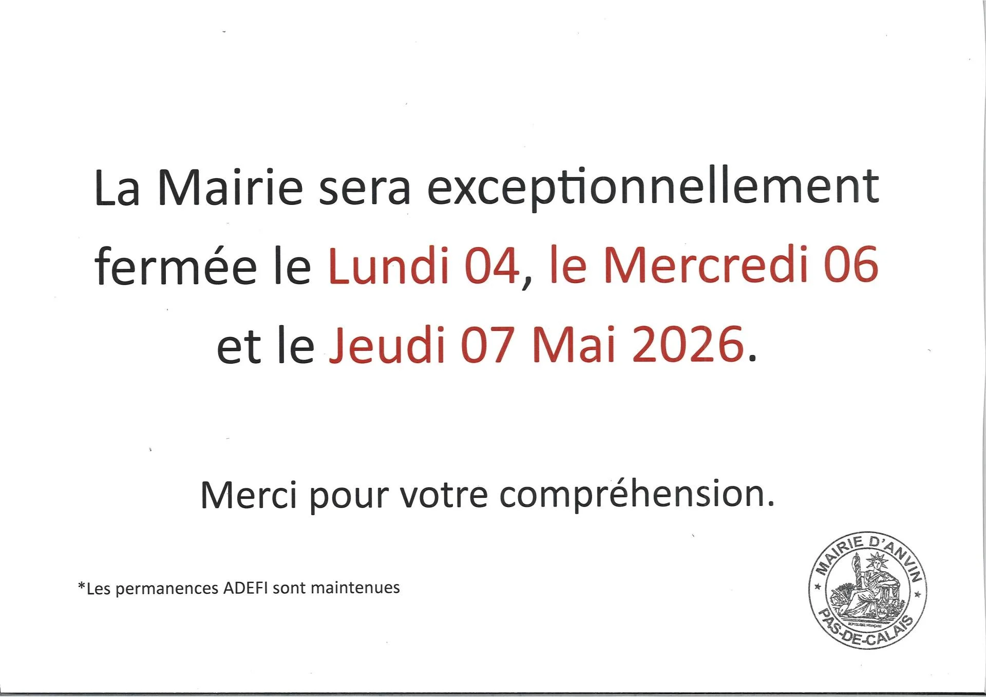 Fermeture mairie 3