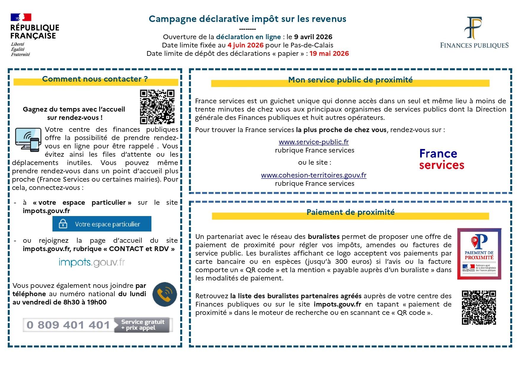 Flyer ddfip comment nous contacter campagne ir 2026 page 0001