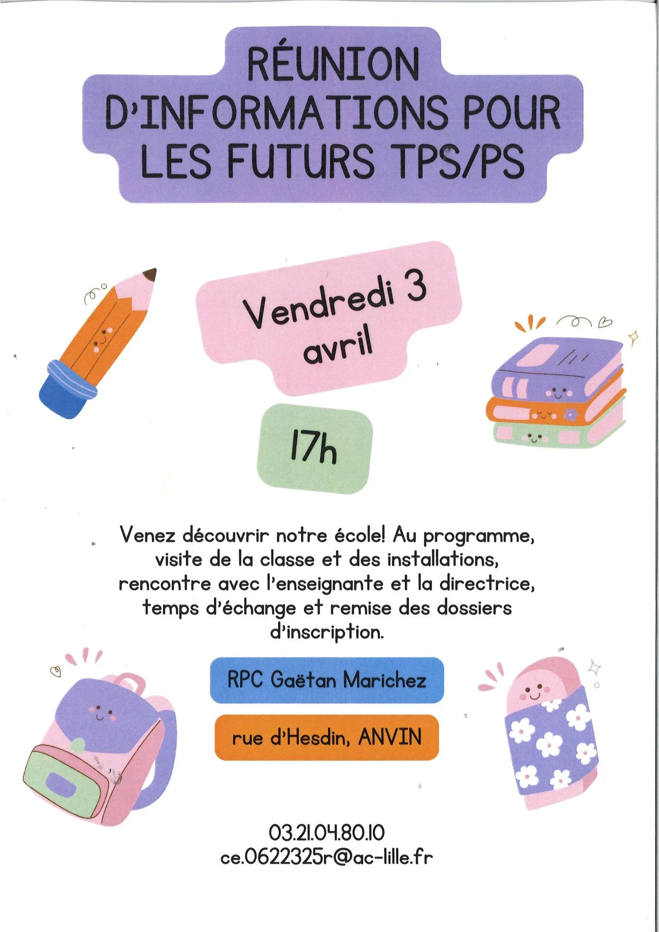 Inscriptions ecole